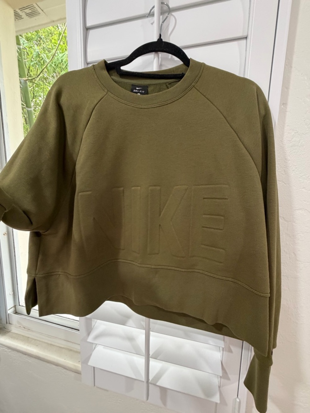 Nike Olive Embossed Logo Crewneck Sweatshirt